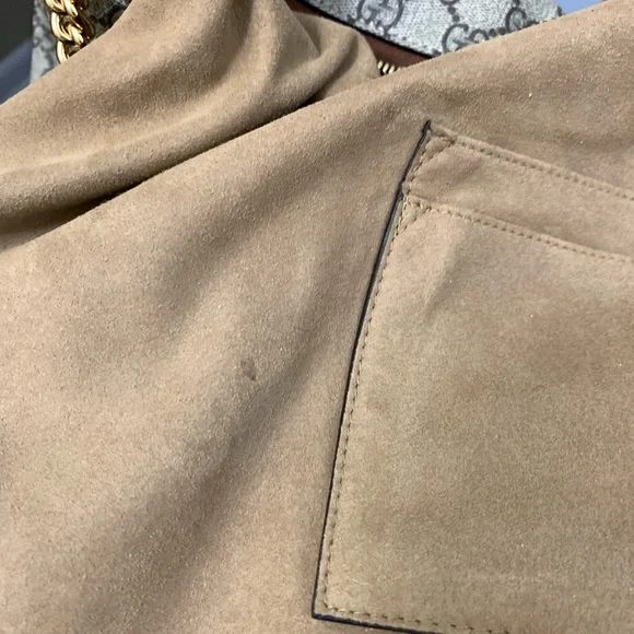 GG Supreme Monogram Large Linea A Hobo Light Brown - Picture 8 of 11